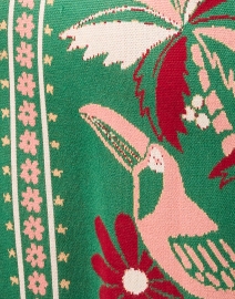 Fabric image thumbnail - Farm Rio - Green Multi Intarsia Knit Shirt Dress
