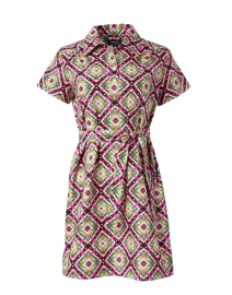 Prudence Pink and Green Geo Print Cotton Dress