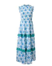 Product image thumbnail - Oliphant - Poppy Blue and White Floral Cotton Dress