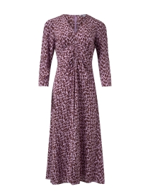 Product image thumbnail - L.K. Bennett - Gabrielle Purple Print Silk Dress