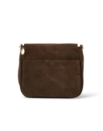 Back image thumbnail - Clare V. - Turnlock Louis Brown Suede Crossbody Bag