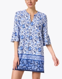 Front image thumbnail - Jude Connally - Kerry Blue Floral Printed Dress