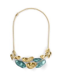 Product image thumbnail - Alexis Bittar - Mosaic Teal Blue Lucite Necklace