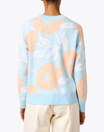 Back image thumbnail - Kinross - Blue Multi Floral Cotton Sweater