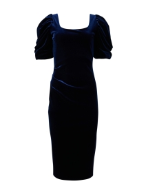 Product image thumbnail - Chiara Boni La Petite Robe - Fujita Navy Velvet Sheath Dress