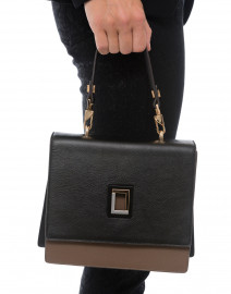 Marianna Black and Taupe Handbag