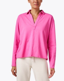 Front image thumbnail - Frank & Eileen - Patrick Pink Popover Henley Top