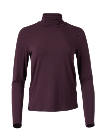 Product image thumbnail - Eileen Fisher - Burgundy Fine Stretch Jersey Top 