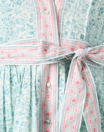 Fabric image thumbnail - D'Ascoli - Clotilde Blue and Pink Printed Dress