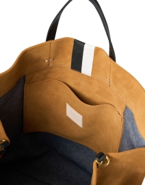 Extra_1 image thumbnail - Clare V. - Camel Suede Stripe Tote Bag