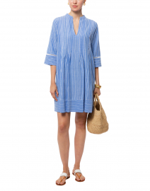 Frankie Blue and White Striped Cotton Dress