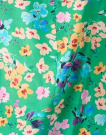 Fabric image thumbnail - Megan Park - Valeria Green Floral Print Top