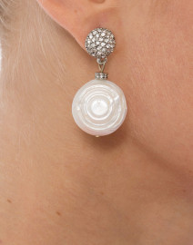 Luster Drop Antique Silver Pearl Earrings