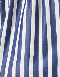 Fabric image thumbnail - Vilagallo - Vernen Blue and White Stripe Lace Sleeve Blouse