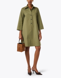 Look image thumbnail - Antonelli - Green Poplin Dress