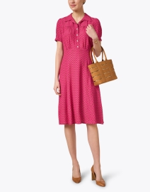Look image thumbnail - Ines de la Fressange - Angele Pink Print Dress
