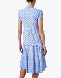 Back image thumbnail - Jude Connally - Libby Blue Print Tiered Dress