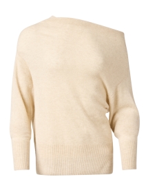 Product image thumbnail - Brochu Walker - Lori Beige Cashmere Off Shoulder Sweater