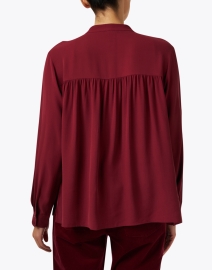 Back image thumbnail - Eileen Fisher - Red Silk Blouse