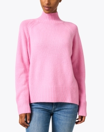 Front image thumbnail - Allude - Pink Wool Cashmere Sweater