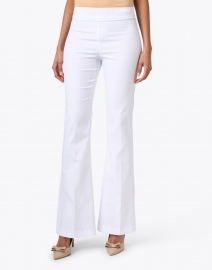 Front image thumbnail - Avenue Montaigne - Bellini White Signature Stretch Pull On Pant