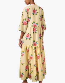 Back image thumbnail - Lisa Corti - Rambagh Yellow Print Cotton Dress