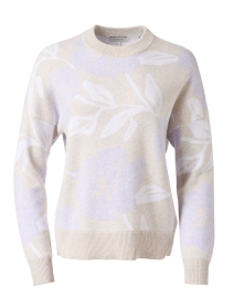 Beige Multi Floral Cotton Sweater