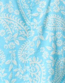 Fabric image thumbnail - Ro's Garden - Chanderi Blue Paisley Print Peplum Top