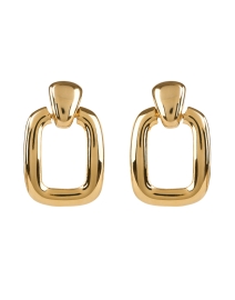 Gold Square Clip Earrings
