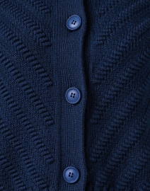 Fabric image thumbnail - Kinross - Navy Cotton Diagonal Knit Cardigan