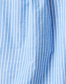 Fabric image thumbnail - Veronica Beard - Calisto Blue Striped Cotton Blouse