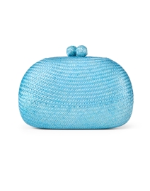 Product image thumbnail - SERPUI - Hope Blue Straw Clutch