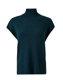 Teal Sleeveless Wool Sweater