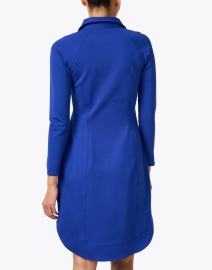 Back image thumbnail - Chloe Kristyn - Patricia Blue Quarter Zip Dress