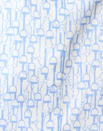 Fabric image thumbnail - Rani Arabella - Blue Saddle Printed Cotton Shirt Dress