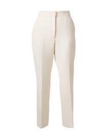Cream Cropped Straight Pant