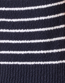 Fabric image thumbnail - White + Warren - Navy and White Stripe Cotton Sweater
