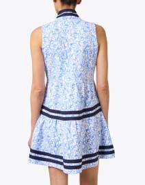 Back image thumbnail - Sail to Sable - Blue Floral Cotton Tunic Dress