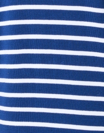 Fabric image thumbnail - Saint James - Anafi Blue and White Stripe Zip-Up Sweater