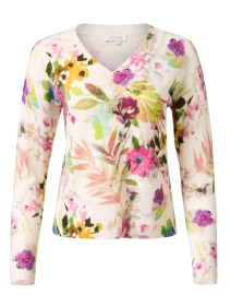 Multi Floral Cashmere Sweater