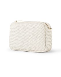 Front image thumbnail - Clare V. - Marisol Cream Woven Leather Crossbody Bag 