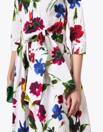 Extra_1 image thumbnail - Samantha Sung - Audrey White Multi Floral Print Stretch Cotton Dress
