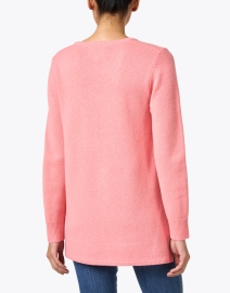 Back image thumbnail - Sail to Sable - Coral Pink Merino Wool Sweater