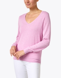 Front image thumbnail - Repeat Cashmere - Purple Cotton Blend Sweater