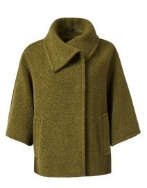 Product image thumbnail - Cinzia Rocca Icons - Green Wool Blend Coat