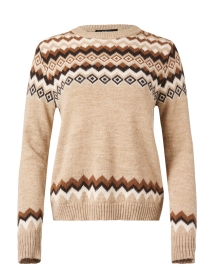 Edicola Beige Intarsia Sweater