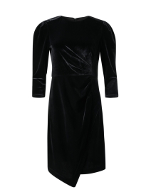 Product image thumbnail - Shoshanna - Ralph Black Velvet Ruched Dress
