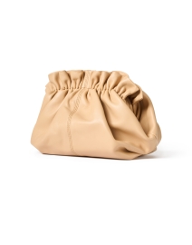 Back image thumbnail - Loeffler Randall - Willa Tan Leather Cinched Clutch