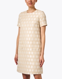 Beige Jacquard Mini Dress | Paule Ka