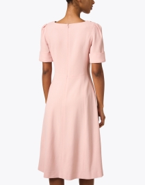 Back image thumbnail - Jane - Rosie Pink Wool Crepe Dress